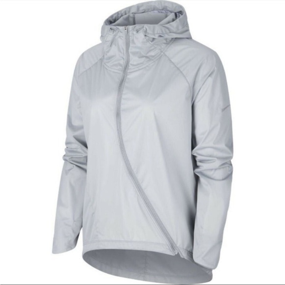 New with Tags Nike Women's Shield Running Jacket - CJ5077 Gray Runway Reflective